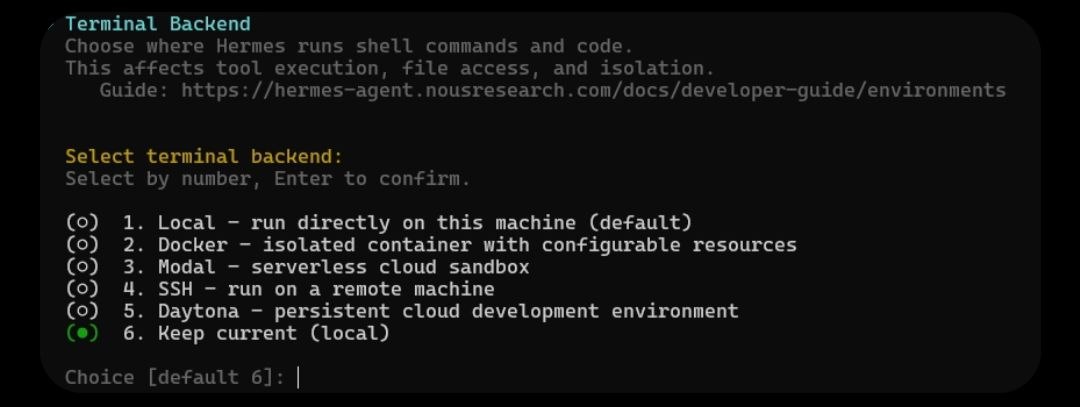 Terminal backend