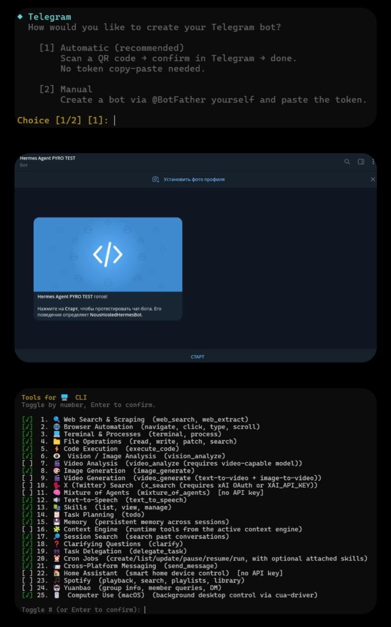 Telegram and tools